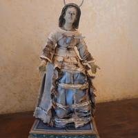 ANTICA STATUETTA - manichino MADONNA ADDOLORATA An
