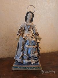 ANTICA STATUETTA - manichino MADONNA ADDOLORATA An