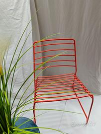 coppia sedie design Park chair rossa e nere