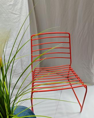 coppia sedie design Park chair rossa e nere