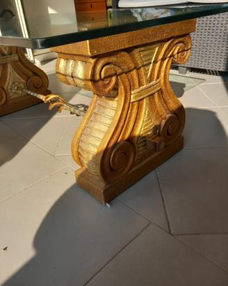 Tavolino con vetro stupendo