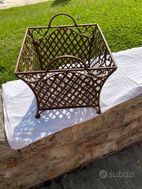 Porta riviste/ vasi in ferro battuto