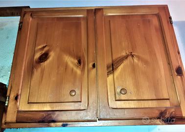 Vintage pensile legno artigianale da cucina