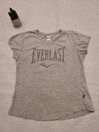 T-shirt Everlast slim fit maglietta grigio
cotone 