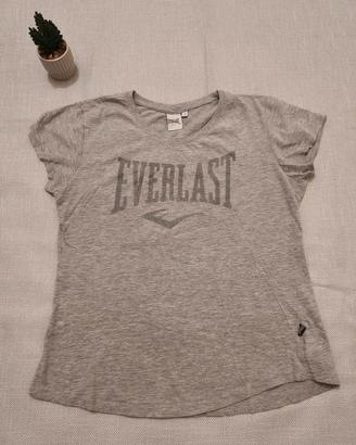 T-shirt Everlast slim fit maglietta grigio
cotone 