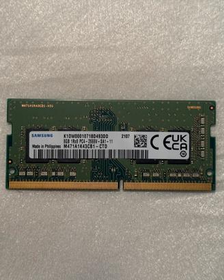 Modulo RAM SAMSUNG DDR4 8gb 2666Mhz