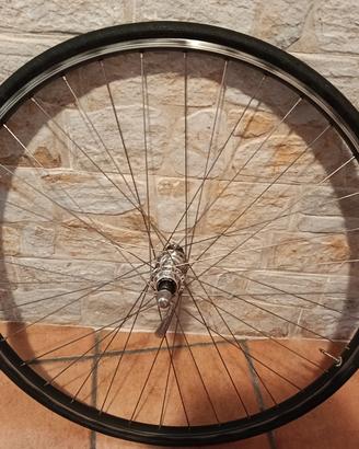 Ruota posteriore bicicletta vintage.