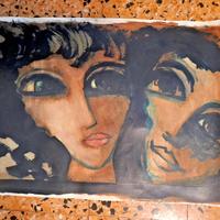 Acquarello Su Cartoncino Pittore Federico Anselmi