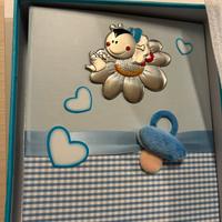 Album porta foto con inserto in argento