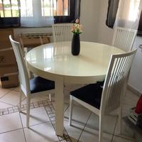 Tavolo rotondo 130x130 bianco allungabile