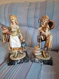 Coppia statuine rare Fontanini Simonetti (H 32cm)