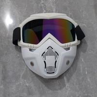 Maschera bikers, moto, bianco, da sole