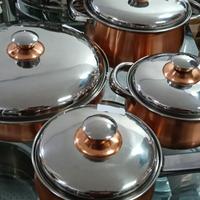 Batteria pentole in rame.