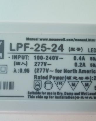 MEAN WELL LPF-25-24 Driver per LED trasformatore