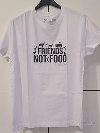 T Shirt 100% Cotone Friends Not Food