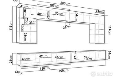 Mobile bianco laccato soggiorno