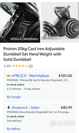 Set Pesi PROIRON da 20 kg