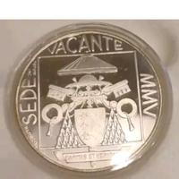 5€ MONETA VATICANO 2005 SEDE VACANTE MMV. ARG. 925