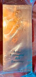 Lingotto rame 5 kg fonderie tedesche