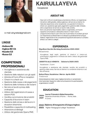 Receptionist front desk