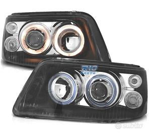 FARI VOLKSWAGEN VW T5 03-09 ANGEL EYES FONDO NERO