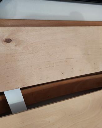 letto matrimoniale con doghe in legno