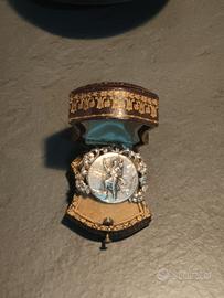 medaglia antica religiosa argento 800