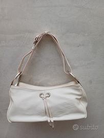borsa in ecopelle di colore bianca
