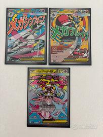 Lotto 3 Carte Pokémon Mega EX