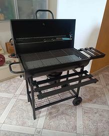 Barbecue a Carbonella con Coperchio e Cassetto