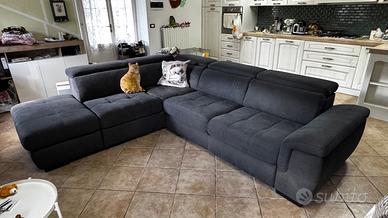 Divano letto angolare con poggiatesta reclinabili