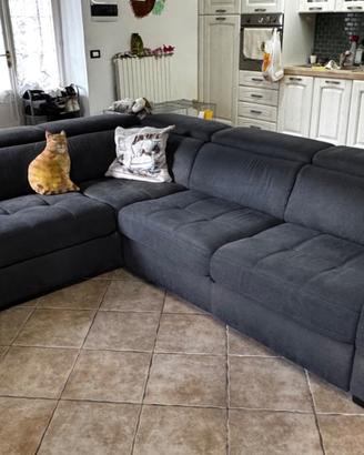 Divano letto angolare con poggiatesta reclinabili