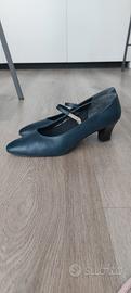 Scarpe eleganti donna blu tacco 40