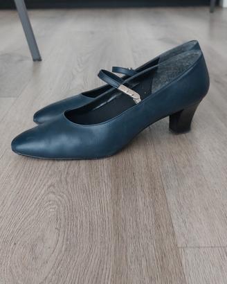 Scarpe eleganti donna blu tacco 40