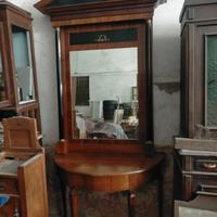 consolle e cornice in legno stile impero 