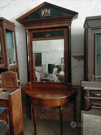 consolle e cornice in legno stile impero 