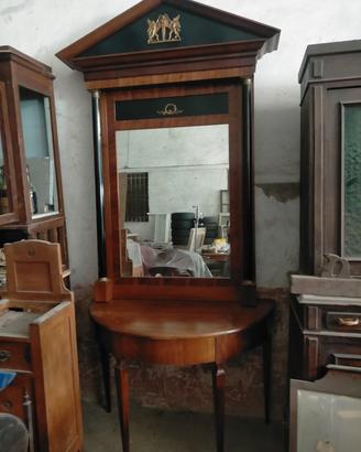 consolle e cornice in legno stile impero 