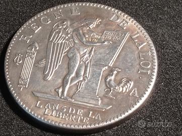 Moneta Francia Ecu constitutionnel Louis XVI 1793