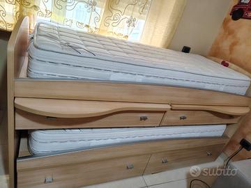 Lettini cameretta, struttura letto estraibile
