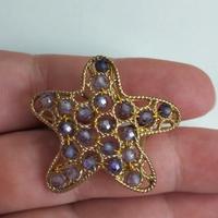 anello regolabile con zirconi lilla