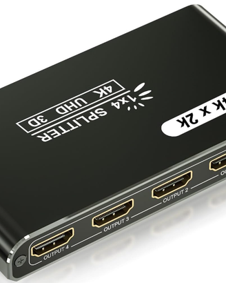Splitter HDMI 1 in 4 Out 4K UHD – Duplica su 4 Sch