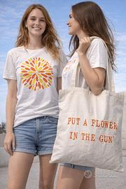 T-shirt Put a Flower in the gun ® limited edition