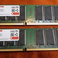 Memorie ram 2gb ddr dimm pc2700 (1gb x 2pz)