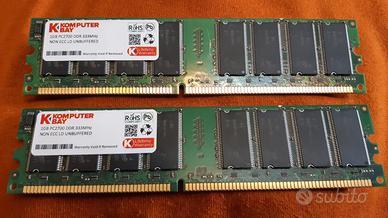 Memorie ram 2gb ddr dimm pc2700 (1gb x 2pz)