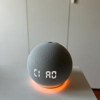 Echo Dot 4 Con Orologio Bianco