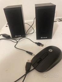 Notebook altoparlanti per portatile +mouse USB