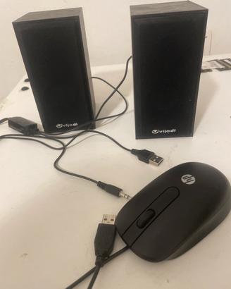 Notebook altoparlanti per portatile +mouse USB