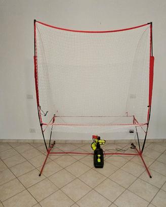 padel rete allenamento con lancia palline