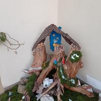 Presepe su tronco