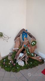 Presepe su tronco
